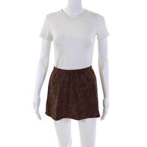 Magic Suit Womens Elastic Waist Pull On Mini Skirt Dark Brown Size SM